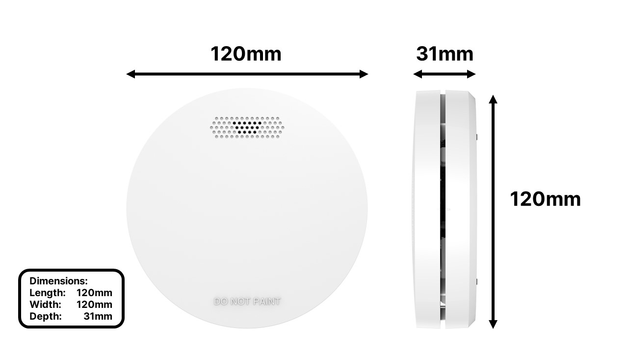 Wireless Interconnected Photoelectric Smoke Alarm with 10 year battery ...