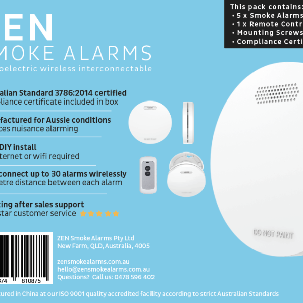 Wireless Interconnected Photoelectric Smoke Alarm with 10 year battery ...