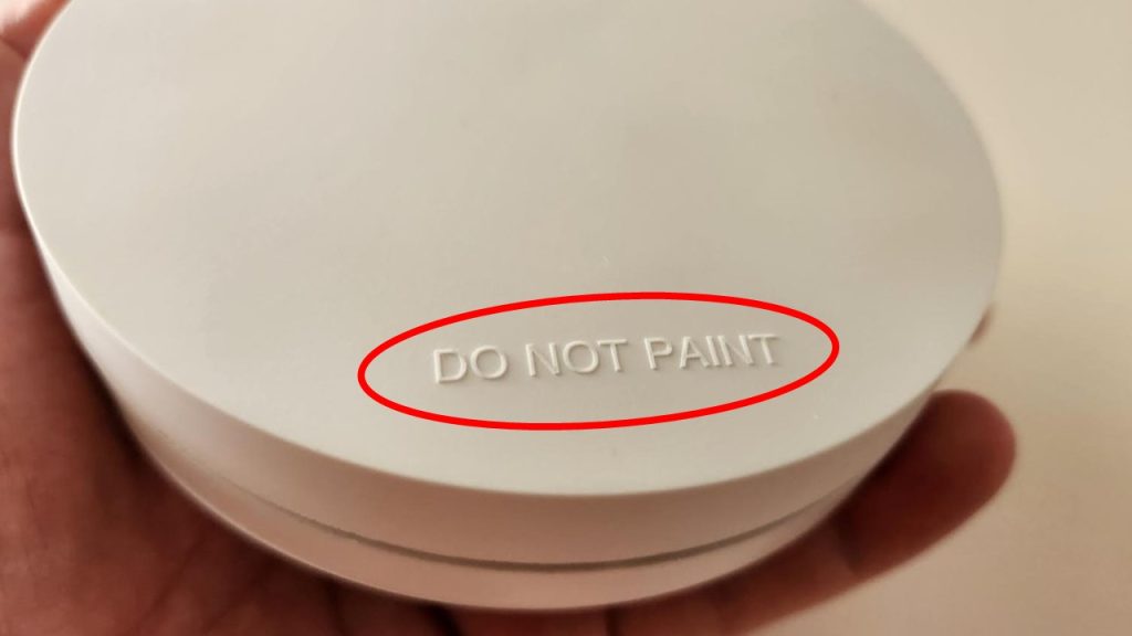 ZEN photoelectric smoke alarm with the required 'DO NOT PAINT' marking as per the Australian Standard.