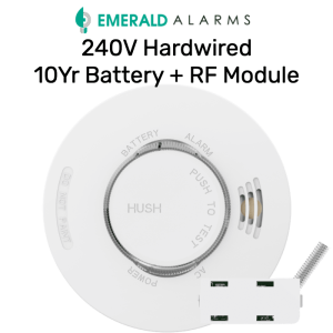 Emerald 240V Smoke Alarm with 10 Year Lithium Battery and RF Module