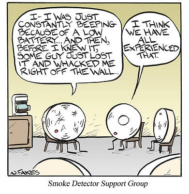 smoke detector beeping